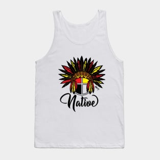 "Native" Headdress & Medicine Wheel Tank Top